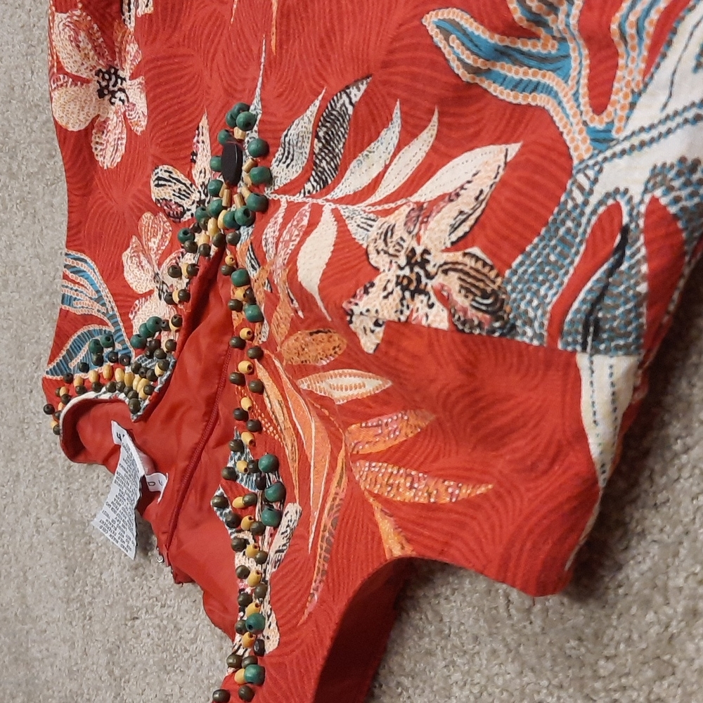 Madison Leigh linen / Rayon Fall colour dress size 12 - Picture 10 of 10